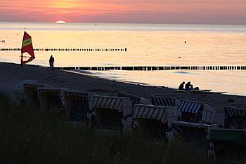 Familienreise Ostsee - Abendstimmung am Strand