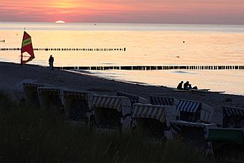Familienurlaub Ostsee - Der Ostseestrand am Abend