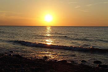 Warnemünde Wellnessurlaub - Sonnenuntergang über der Ostsee