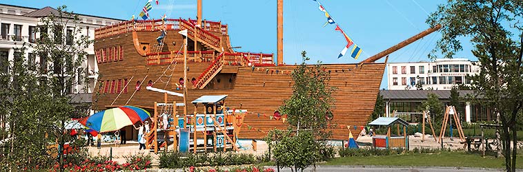 Piratenschiff für Kinder<br>von 3 – 12 Jahren – Yachthafenresidenz Hohe Düne